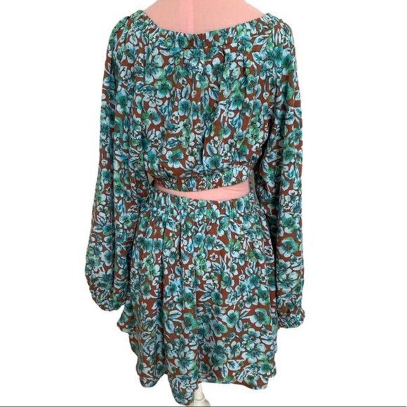 Free People Jael Printed Mini Dress In Ginger Snap Size Small NWT - Picture 8 of 12